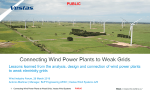 Connecting Wind Power Plants to Weak Grids