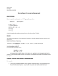 James Lynch MAT 501 Class Notes: 10/29/09 Some Exam Problems