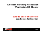 American Marketing Association Washington, DC Chapter 2015