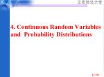 4. Continuous Random Variables and Probability Distributions
