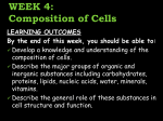 Week 4 - Composition of Cells