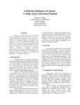 Artificial Intelligence In Sports: A Study Upon American Football