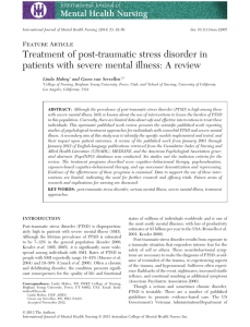 Treatment of post‐traumatic stress disorder in patients with severe