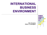 INTERNATIONAL BUSINESS ENVIRONMENT