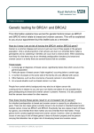 Genetic testing for BRCA1 and BRCA2 (breast and ovarian cancers)