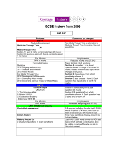 GCSE history from 2009