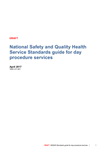 Day procedure services guide - Australian Commission on Safety