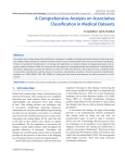 A Comprehensive Analysis on Associative Classification in Medical