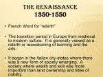 The Renaissance 1350-1550