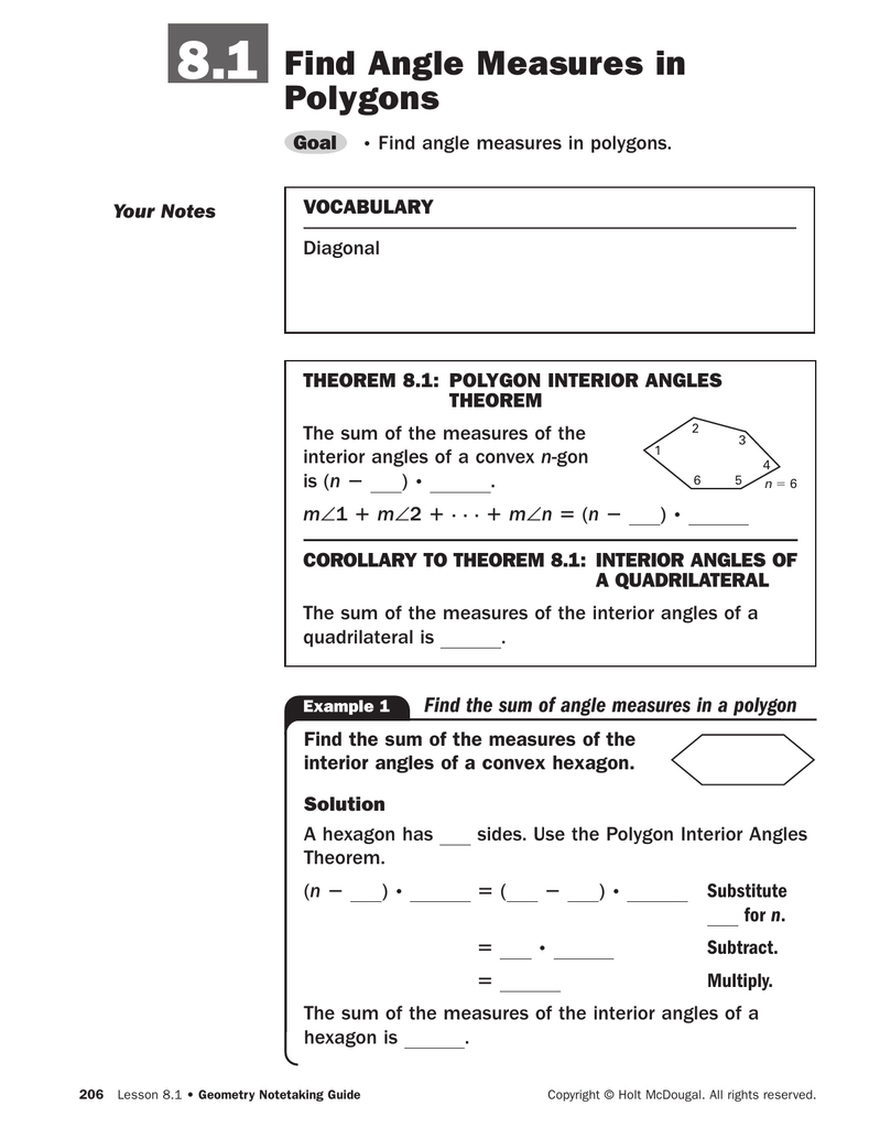 Find Angle Measures In Polygons