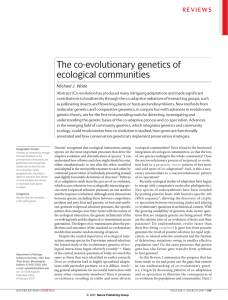 The co-evolutionary genetics of ecological communities