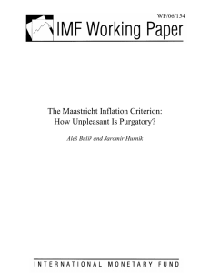 The Maastricht Inflation Criterion: How Unpleasant Is Purgatory?