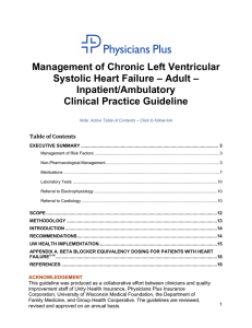 Management of Chronic Left Ventricular Systolic