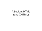 A Look at HTML