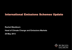 International emissions schemes update, (pptx