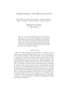 Modeling epidemics with differential equations