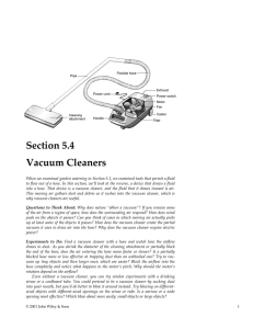 Section 5.4 Vacuum Cleaners