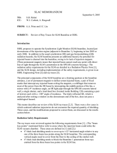 slac memorandum - Stanford Synchrotron Radiation Lightsource