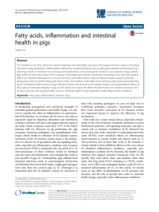 Fatty acids, inflammation and intestinal health in pigs | Journal of