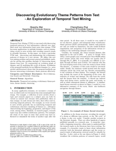 An Exploration of Temporal Text Mining