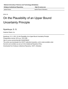 On the Plausibility of an Upper Bound Uncertainty Principle