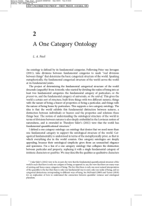 A One Category Ontology