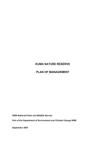 Kuma Nature Reserve - plan of management