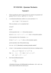 Tutorial 1 - NUS Physics