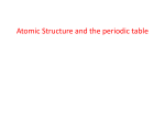 Review of atomic structure and the periodic table
