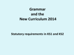 Grammar and New Curriculum 2014