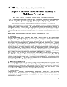 Impact of attribute selection on the accuracy of