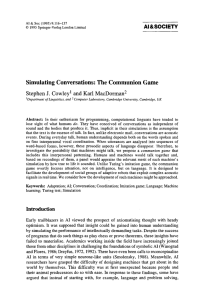 Simulating convesations: The communion game