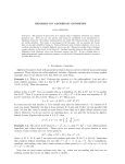 REMARKS ON ALGEBRAIC GEOMETRY 1. Algebraic varieties