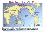 Plate Tectonics: Ch. 22.4 Self Quiz