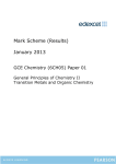 Mark scheme - Unit 5 (6CH05) - January 2013