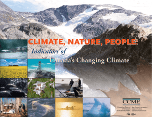 Indicators of Canada`s Changing Climate