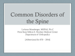 Spinal disorders