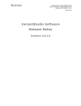 VariantStudio Software Release Notes