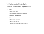 7. Markov chain Monte Carlo methods for sequence segmentation