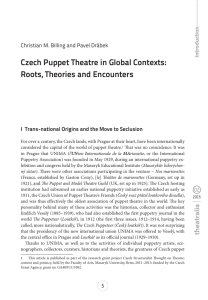 Czech Puppet Theatre in Global Contexts