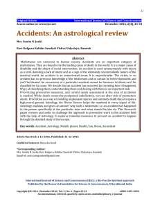 Accidents: An astrological review - Joshi, S. N.