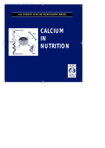 Calcium in Nutrition - International Life Sciences Institute