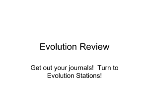 Evolution and Natural Selection Review