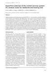 Superficial siderosis of the central nervous system