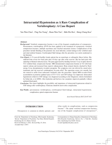 Intracranial Hypotension as A Rare Complication