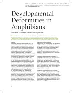 Developmental Deformities in Amphibians