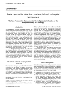 Acute myocardial infarction: pre-hospital and in
