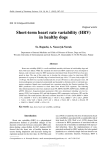 Short-term heart rate variability (HRV) in healthy dogs