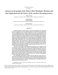 Advances in the geology of the Tobacco Root Mountains, Montana
