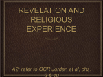 REVELATION AND RELIGIOUS EXPERIENCE